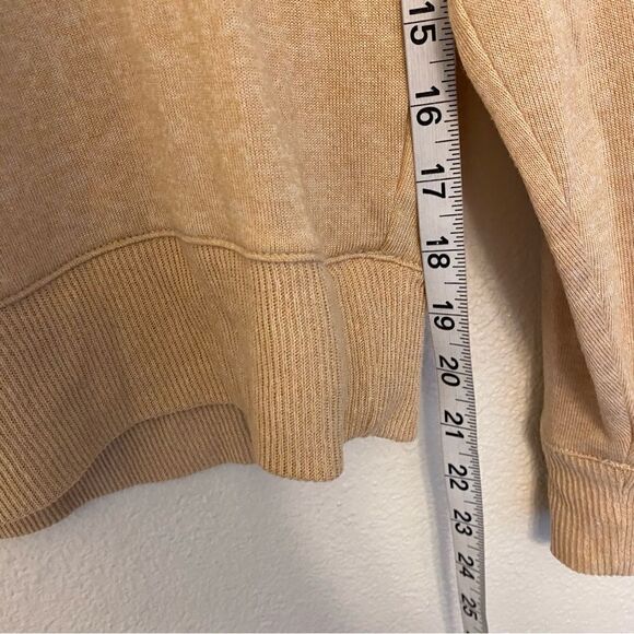 J CREW Supercozy crew mockneck pullover tan beige Tencel lyocell top-XS - Picture 4 of 9